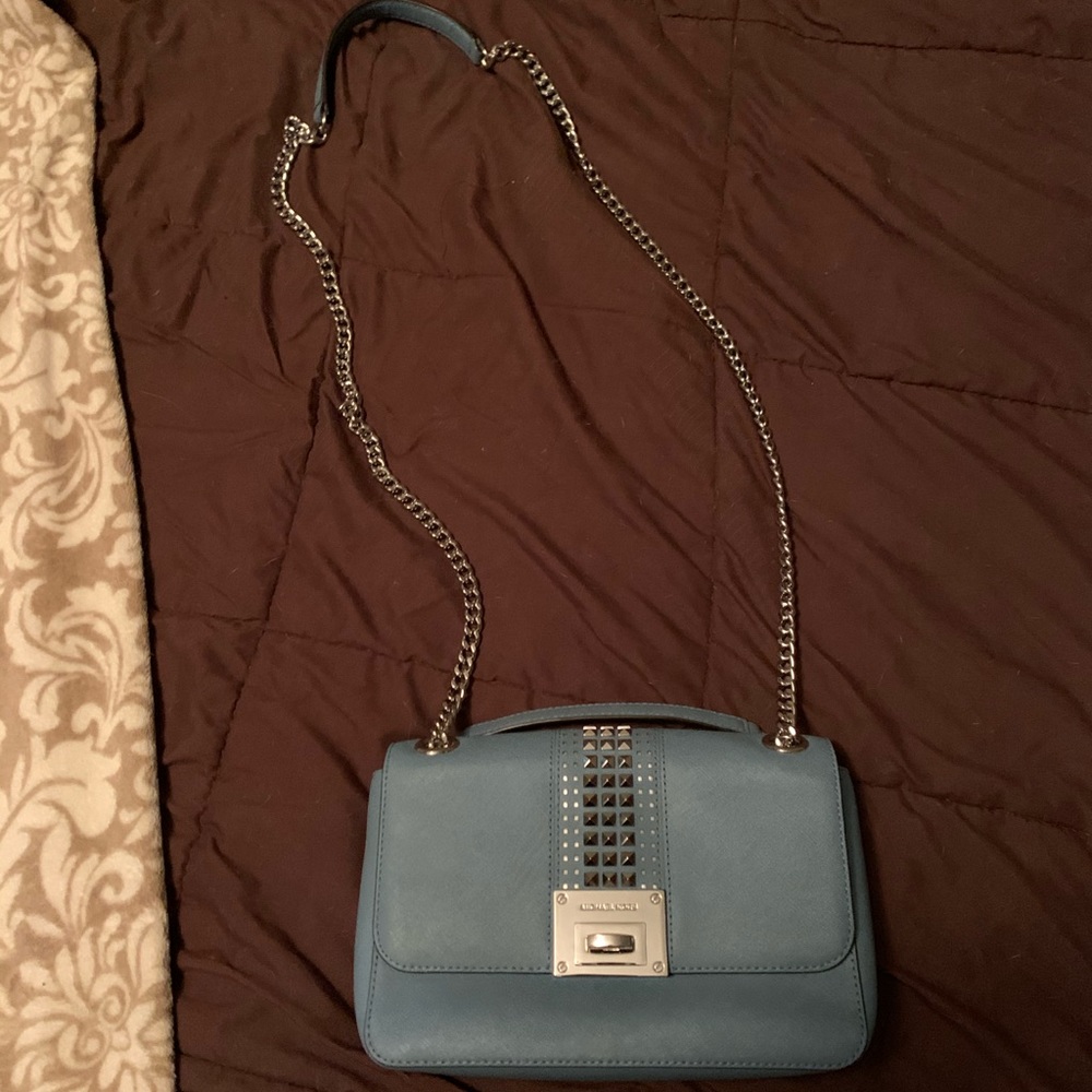 Light blue convertible crossbody